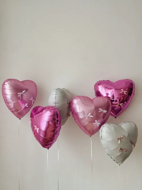 6 фольгованих кульок-сердець «Ніжність» — доставка квітів у Дніпрі